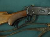 6147 Winchester 64 Deluxe 30 WCF 24 inch barrels Lyman Receiver peep site,original sling, MFG1935 ,this rile show normal hunting wear. 90% condition. - 8 of 13