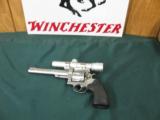 6356 Ruger Red Hawk 44 mag, 7.5 inch barrel, 2 x 20 Simmons scope, presentation Packmayr grips,stainless steel, 98% condition--210 602 6360-- - 1 of 8