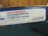 6540 Winchester 101 Pigeon 28 gauge 28 inch barrels, 2 white beads,Winchester butt plate, all original, 99% AS NEW IN BOX, TEST FIRED. this is the ear - 5 of 12
