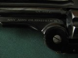 6005 Navy Arms 1875 Schofield 45 long colt 7 inch barrel case colored hammer and sight rear, walnut grips 99% AS NEW IN BOX WITH PAPER, APPEARS NEVER - 12 of 13