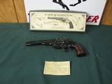 6005 Navy Arms 1875 Schofield 45 long colt 7 inch barrel case colored hammer and sight rear, walnut grips 99% AS NEW IN BOX WITH PAPER, APPEARS NEVER - 1 of 13