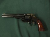 6005 Navy Arms 1875 Schofield 45 long colt 7 inch barrel case colored hammer and sight rear, walnut grips 99% AS NEW IN BOX WITH PAPER, APPEARS NEVER - 4 of 13