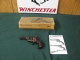 6604 Uberti Cattleman thunderer 45 colt 3.5 barrel,case colored frame, walnut grips,BIRDSEYE FRAME EARLY MODEL,NEW IN BOX WITH PAPERS, UNFIRE - 1 of 10