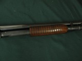 6681 Winchester 1897 pump 16 gauge 28 inch barrels full, Winchester butt plate, bore brite shiny,action is tite. good condition. exposed hammer. - 9 of 10