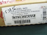 6788 Winchester 9422 22 MAGNUM YELLOW BOY traditional, RARE NEW IN BOX. 20 inch barrel, unfired, serialized to the box, hang tag and all papers,---RAR - 2 of 11