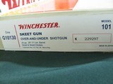 6818 Winchester 101 Field 28 gauge 28 inch barrels skeet/skeet, vent rib, ejectors, pistol grip with cap, 99%% or better condition, Winchester butt pl - 2 of 13