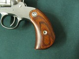 6952 Ruger New Bearcat 22 caliber 3 inch barrel stainless steel 6 shot highly engraved cylinder,wood grips fixed sights, single action. from private c - 4 of 9
