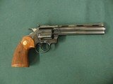 6971 Colt Diamondback 22 Long Rifle 6 inch barrel, blue, wood grips, NEW IN BOX, NOT A MARK ON IT. cylinder never turned,box end cap matches revolver - 3 of 11