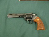 6971 Colt Diamondback 22 Long Rifle 6 inch barrel, blue, wood grips, NEW IN BOX, NOT A MARK ON IT. cylinder never turned,box end cap matches revolver - 4 of 11
