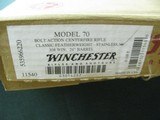 6979 Winchester model 70 Classic Featherweight 308 cal 24 inch barrel,claw feed,mfg in Connecticut.NEW IN BOX,BOLT NEVER PUT IN. dark walnut stainless - 2 of 11