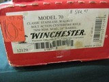 6978 Winchester model 70 Classic Featherweight 7mm REM MAG cal 24 inch barrel,claw feed,mfg in Connecticut.NEW IN BOX,BOLT NEVER PUT IN.
walnut stain - 2 of 11