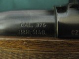 6989 CZ 550 Safari Magnum 375 H&H 26 inch barrel, 99% condition, Decelerator butt pad,mfg Czech Republic, 2 folding 1 standing site,LIGHT TRIGGER,SET - 6 of 14