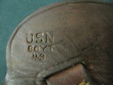 7053 Smith Wesson VICTORY/U S NAVY
38 special 4inch barrel excellent,perfect bore,USN Boyt 43 shoulder holster,we ammo pouch"Property of U.S.Nav - 8 of 15