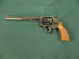 7102 Smith Wesson 48-4 barrel 8 3/8 22 MAG, square K frame ,narrow serrated combat trigger patridge front MCS rear,Magna checkered walnut medallion gr - 3 of 13