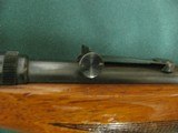 7134 Browning S A Belgium 22 long rifle semi auto, early wheel sight model, NSN, blonde walnut, grooved receiver for scope, 98& hard to get in wheel s - 11 of 15