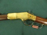 7193 Uberti 1866 Winchester style 45 colt SPORTING RIFLE with 25 inch octagonal barrel. BRASS FRAME. UNFIRED.NEW IN BOX, BRASS FRAME, BRASS BUTT PLATE - 9 of 13