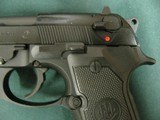 7198 Beretta 92 FS 9mm 4.9 inch barrel, DA/SA, 1984 first mfg.started, slide safety/decocker, 15 round mags,,,2 mags, papes,lock, NEW IN BOX UNFIRED, - 8 of 10
