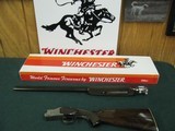 7201 Winchester 101 Pigeon 28 gauge 28 inch barrels, skeet/skeet, hard to get, as new in box, 99%, EARYL DARK WALNUT ONE WITH DIAMOND TOOL ENGRAVED RE - 1 of 15