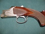 7201 Winchester 101 Pigeon 28 gauge 28 inch barrels, skeet/skeet, hard to get, as new in box, 99%, EARYL DARK WALNUT ONE WITH DIAMOND TOOL ENGRAVED RE - 4 of 15