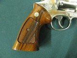 7264 Smith Wesson 29-2 44 magnum, Nickel, orange front adj squared notch rear, walnut grips, 6 inch barrel, all papers, drag line is almost i - 9 of 12