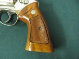 7264 Smith Wesson 29-2 44 magnum, Nickel, orange front adj squared notch rear, walnut grips, 6 inch barrel, all papers, drag line is almost i - 5 of 12