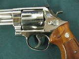 7264 Smith Wesson 29-2 44 magnum, Nickel, orange front adj squared notch rear, walnut grips, 6 inch barrel, all papers, drag line is almost i - 6 of 12