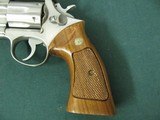 7279 Smith Wesson 66 357 mag 4 inch barrel stainless finish, miniscule drag, 99%, walnut grips not a mark on them .s/n4k5628x adjustable rear site, me - 3 of 8