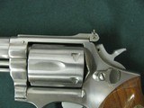 7279 Smith Wesson 66 357 mag 4 inch barrel stainless finish, miniscule drag, 99%, walnut grips not a mark on them .s/n4k5628x adjustable rear site, me - 6 of 8