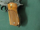 7280 Smith Wesson 52-2 38 special 5 inch barrel, adjustable rear site, correct box, s/n A19152x, MINT, walunt medallion grips not a mark on them. 2 ma - 5 of 11