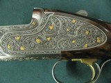 7306 Guerini Maxum Gold 12 gauge 32 inch barrels 6 chokes 2 sk 2 ic im mod wrench, tools, deep engraved scrolls and GOLD MOTIFFS,purdey style game sto - 4 of 17