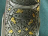 7306 Guerini Maxum Gold 12 gauge 32 inch barrels 6 chokes 2 sk 2 ic im mod wrench, tools, deep engraved scrolls and GOLD MOTIFFS,purdey style game sto - 12 of 17