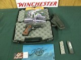 7391 Kimber Pro Carry II 45 ACP Crimson Trace Lazer,nite sites, checkered Rosewood grips, cased, papers, holster, 98%,extended grip safety, aluminum t - 1 of 11