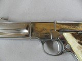7507 Colt Match Target 2nd series 22 long rifle refinished in chrome. 6 inch barrel adjustable rear site, stag grips mfg 1950.--210 602 6360-- - 4 of 10