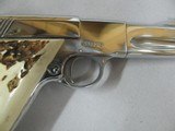 7507 Colt Match Target 2nd series 22 long rifle refinished in chrome. 6 inch barrel adjustable rear site, stag grips mfg 1950.--210 602 6360-- - 9 of 10