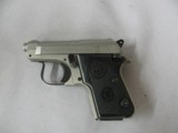 7508 Beretta Jet Fire 25 acp 2.5 barrel NIB matt stainless steel,original box and papers ring hammer and fixed sites. - 3 of 8