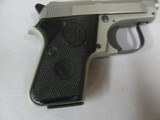 7508 Beretta Jet Fire 25 acp 2.5 barrel NIB matt stainless steel,original box and papers ring hammer and fixed sites. - 6 of 8