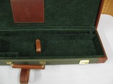 7556 Merkel leather gun case, pamphlet, keys, new old stock, never had a gun in it, will take 28 inch barrels, forend compartment is 1 3/4 wide at the - 7 of 7