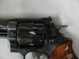 7575 Smith Wesson 29-2 in 44 MAG, 4 inch barrel FACTORY LETTER SHIPPED OCT 28 1980,--CLASS B ENGRAVED ROSEWOOD GRIPS, box, and presentation wood case, - 12 of 14