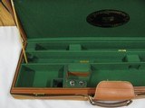 7571 Parker Reproduction full leather gun case for DHE or BHE 2 barrel set, all leather, 99% condition, with dust cover. will take 28 1/2 inch barrels - 2 of 6