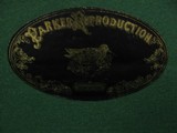 7571 Parker Reproduction full leather gun case for DHE or BHE 2 barrel set, all leather, 99% condition, with dust cover. will take 28 1/2 inch barrels - 4 of 6