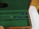 7571 Parker Reproduction full leather gun case for DHE or BHE 2 barrel set, all leather, 99% condition, with dust cover. will take 28 1/2 inch barrels - 3 of 6