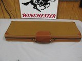 7571 Parker Reproduction full leather gun case for DHE or BHE 2 barrel set, all leather, 99% condition, with dust cover. will take 28 1/2 inch barrels - 1 of 6