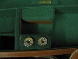 7571 Parker Reproduction full leather gun case for DHE or BHE 2 barrel set, all leather, 99% condition, with dust cover. will take 28 1/2 inch barrels - 5 of 6