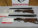 7609 Winchester 23 Classics--MATCHED SET-- 28gauge/20gauge, CL20-214E/CL28-214E. 26 inch barrels, ic/mod,vent rib,pistol grip, ejectors, gold raised r - 3 of 17