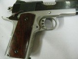 7665 Springfield Armory, 1911 compact, 45 cal, wood grips, 5in barrel, 7 round mag, 2 tone, muzzle break, ramp front sight, Holster - 5 of 9