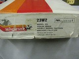 7686 Winchester 23 Pigeon XTR 12 gauge 26 inch barrels 2 screw in flush winchokes ANIC sk/xf, coin silver ribbon and scroll receiver, Winchester butt - 2 of 13