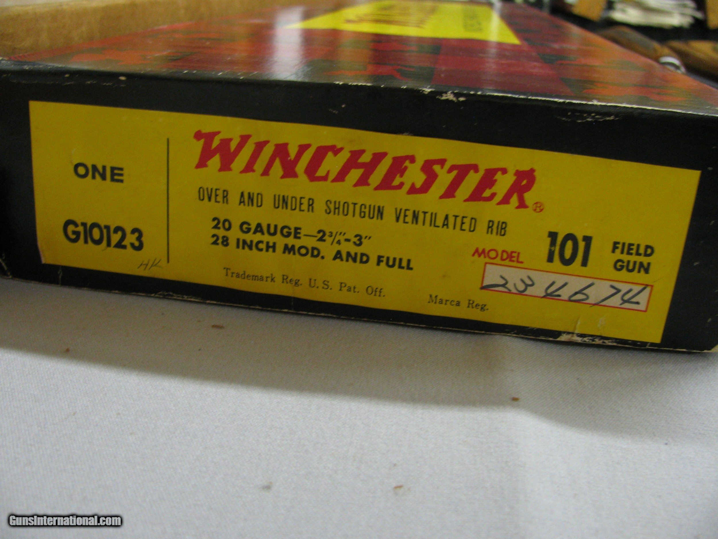 7688 Winchester 101 filed 20 gauge 28 inch barrels mod/full, Winchester ...