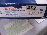7750 Winchester 101 Pigeon Grade 20 gauge 26 barrels ic/mod(hard to get)rose and scroll coin silver engraved receiver, ejectors, vent rib, AA++fancy w - 2 of 12