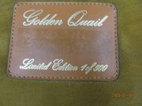 7805
Winchester 101 Golden Quail Hard case. It has the original keys. Only 500 made of these cases, complete your Golden Quail. - 7 of 10
