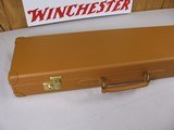 7812
Winchester Parker reproduction light brown leather case, 20GA Very hard to find, brand new, NOS, with keys, will hold up to 27